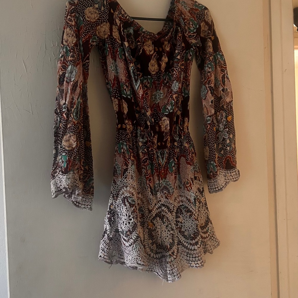 Floral adorable off shoulder romper